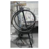 Three Peony Bush Cages and Decorative Hose stand with Small Hose and Nozzle