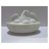 Vintage Flaccus Glass Co. The American Hen Eagle on Nest
