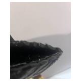 Fenton (?) 8" Black Hen on Nest Few Small Chips