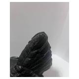 Fenton (?) 8" Black Hen on Nest Few Small Chips