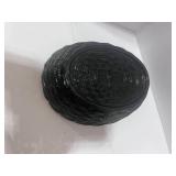 Fenton (?) 8" Black Hen on Nest Few Small Chips