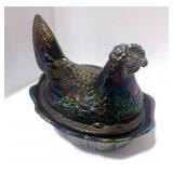 Fenton Carnival 6" Hen on Nest