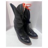 Leather Capezio Black Wood Heal Boots 10M