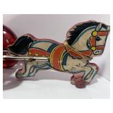 Antique NN Hill Brass Co Horse Pull Toy