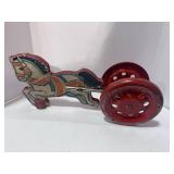 Antique NN Hill Brass Co Horse Pull Toy