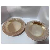 Set of 14 Fire King Peach Lustre Laurel Leaf 9" Plates