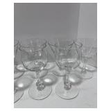 Set of 9 MCM Starburst Glasses one has chip