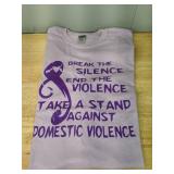 Gildan Ultra Cotton Shirt Large - Break the Silence Domestic Violence - New *P