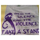 Gildan Ultra Cotton Shirt Large - Break the Silence Domestic Violence - New *P