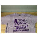 Gildan Ultra Cotton Shirt Large - Break the Silence Domestic Violence - New *P