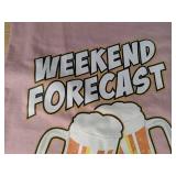 Port & Company Weekend Forecast Beer T-Shirt XL Pink - New *P