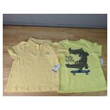 2 Brand New Garanimals Toddler Shirts, Size 18M, Yellow - New *P