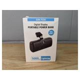 GIN FOXI Digital Display Portable Power Bank 5000mAh Lightning - New *P