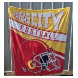NFL Kansas City Chiefs Football Throw Blanket 50" x 64" - Brand New
