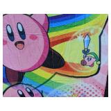 Kirby Character Print Fleece Throw Blanket 39" x 63" - Brand New