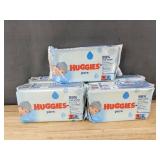 5 Packs of Huggies Pure Baby Cleansing Wipes, 56 in Each - Brand New