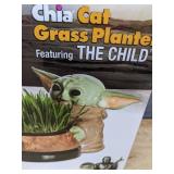 Star Wars Mandalorian Chia Cat Grass Planter - Brand New