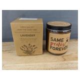 Lavender Scented 7 oz Soy Candle "Same Penis Forever" - Brand New