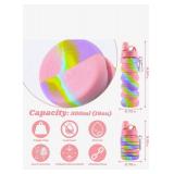 2 Collapsible 16 oz Silicone Water Bottles, Pink and Blue - Brand New