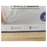 Groye Cervical Memory Foam Pillow, Dark Grey, Queen Size - Brand New