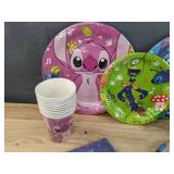 Brand New Lilo and Stitch Birthday Kits includes Banner, Tablecloths, Plates, and Cups *N