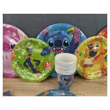 Brand New Lilo and Stitch Birthday Kits includes Banner, Tablecloths, Plates, and Cups *N