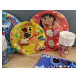 Brand New Lilo and Stitch Birthday Kits includes Banner, Tablecloths, Plates, and Cups *N