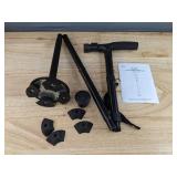 Brand New Cofoe Adjustable, Foldable and Collapsible Black Walking Cane with LED Guide Light