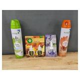 2 Air Fresheners and 3 Refills: Great Scents & Air Wick - Brand New
