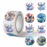 Brand New Roll of 500 Stitch Character Stickers