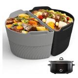 2 Silicone Slow Cooker Liners for 6-8 Qt Crock Pots - Brand New