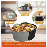 2 Silicone Slow Cooker Liners for 6-8 Qt Crock Pots - Brand New