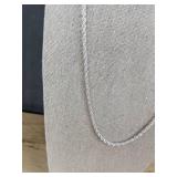 .925 Sterling Silver 3mm Rope Chain Necklace, $64 Retail - Brand New