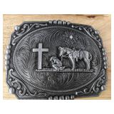 Ornate Western Christian Belt Buckle - Brand New