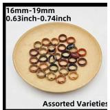 Vibrant Wooden Ring Collection - 100 Total Rings - Brand New