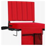 Halituny Red Stadium Bleacher Seat, 400 lb Capacity - Brand New *B