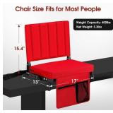 Halituny Red Stadium Bleacher Seat, 400 lb Capacity - Brand New *B