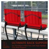 Halituny Red Stadium Bleacher Seat, 400 lb Capacity - Brand New *B