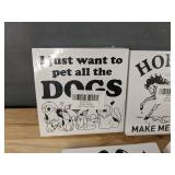 5 Dog Mom and Horse Decor Block Signs - Brand New *B