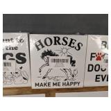 5 Dog Mom and Horse Decor Block Signs - Brand New *B
