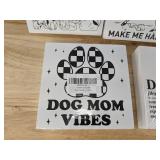 5 Dog Mom and Horse Decor Block Signs - Brand New *B