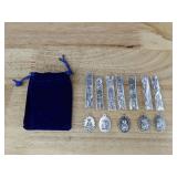 Religious Medals Collection with Velvet Bag - Brand New