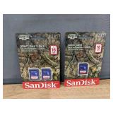 3 SanDisk SDHC 16GB Memory Cards - Brand New