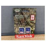 3 SanDisk SDHC 16GB Memory Cards - Brand New