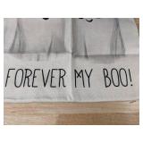 Throw Pillow Cover "Forever My Boo" 17.75 Inch Square - Brand New *B