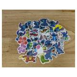 Stitch 25 Sticker Collection with Bracelet and Retractable Badge Reel - Brand New