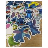 Stitch 25 Sticker Collection with Bracelet and Retractable Badge Reel - Brand New