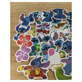 Stitch 25 Sticker Collection with Bracelet and Retractable Badge Reel - Brand New