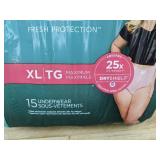 15 Depend Fresh Protection Underwear, XL - Brand New