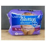 15 Always Discreet Underwear, XL - Brand New